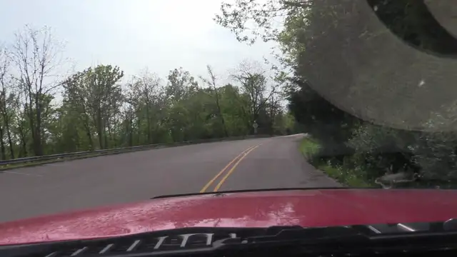 Driving down Pine Grove