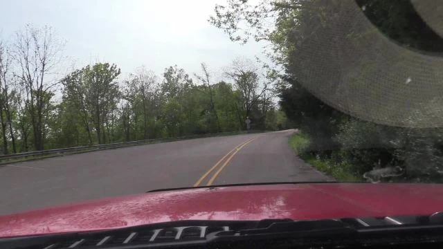 Driving down Pine Grove